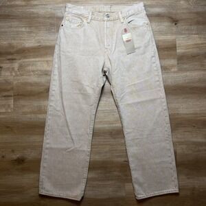 Levis 501 Jeans Men 29x27 Beige Original Fit Button Fly Premium Denim Casual NEW